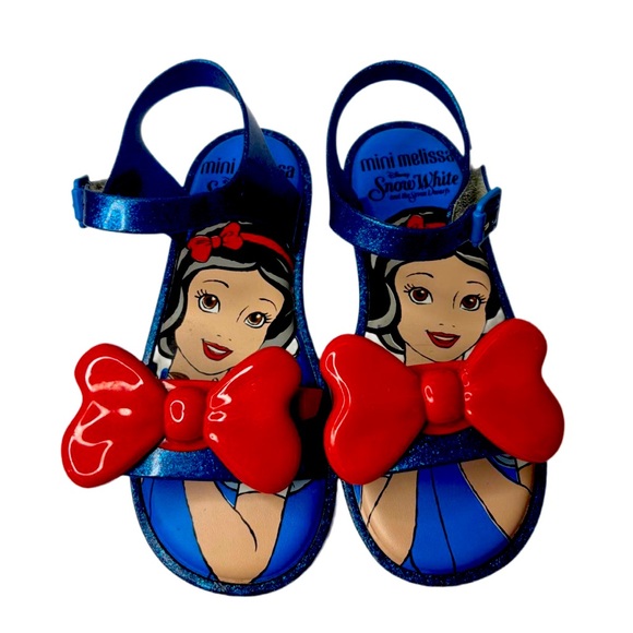 Mini Melissa Other - Mini Melissa Blue Sandals with Red Bow